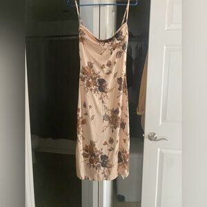 Cafe Rose zip up floral strap midi dress